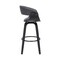 Armen Living Julyssa 26" Counter Height Swivel Gray Faux Leather and Black Wood Bar Stool LCJSBAGRBL26 - alternate 8